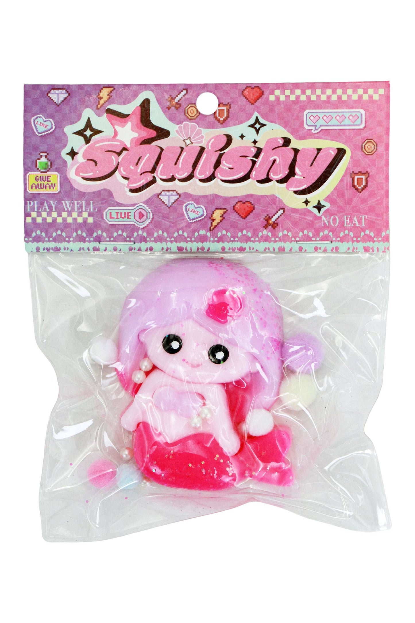 Mermaid Princess Glittered Jiggly Mochi Sticky Squishy MYSTERY COLOR