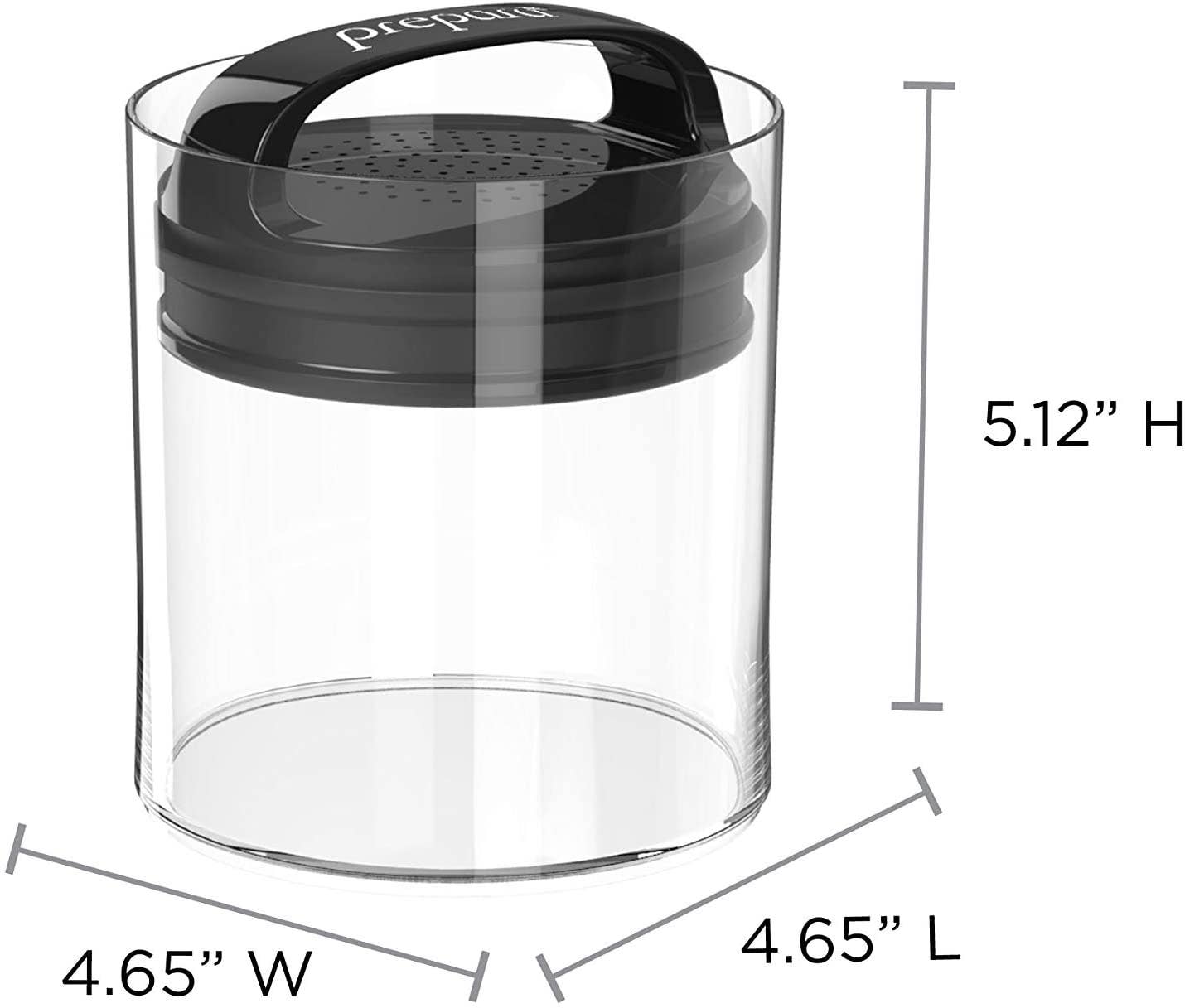 EVAK Fresh Saver Food Storage Short - Black Handle