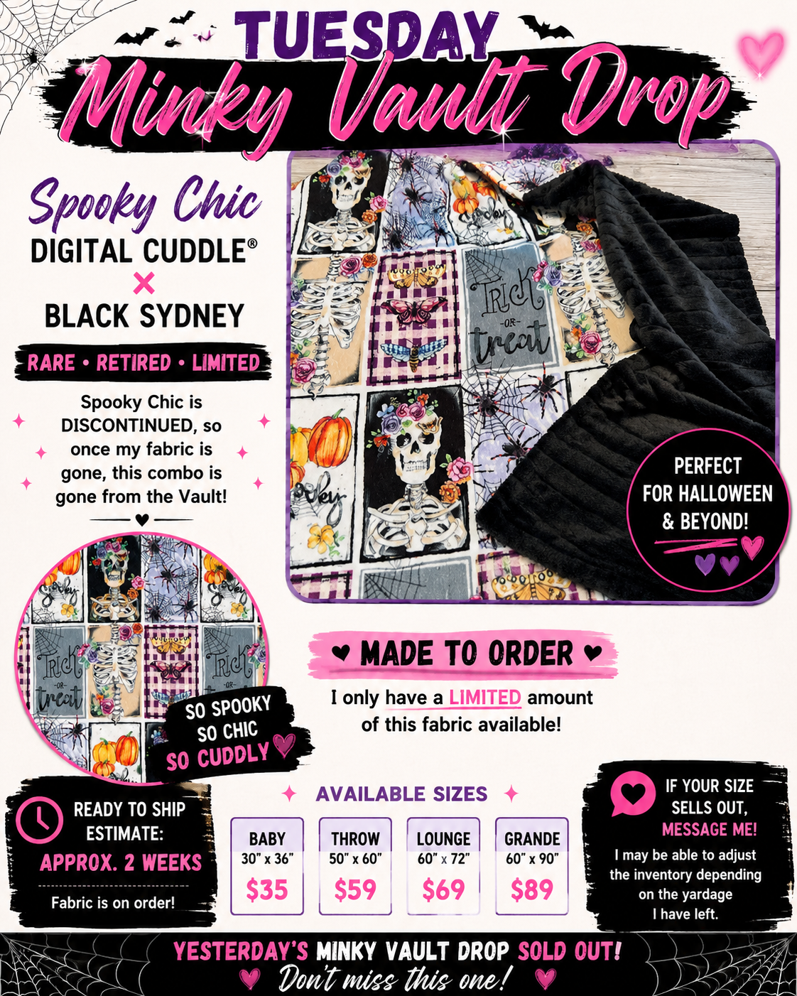 FLASH SALE 🖤🎃SPOOKY CHIC × BLACK SYDNEY🎃🖤
