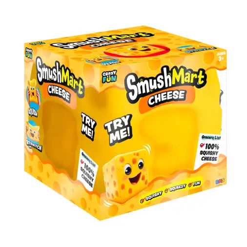 PREORDER ARRIVES EARLY OCTOBER Rms® Smushmart™ Giant Cheese Block Squishy 1pc