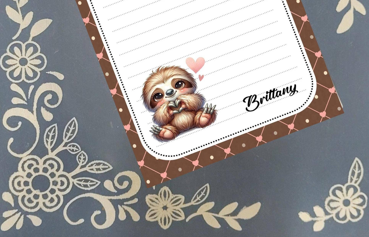 Notepad Sloth Stationery
