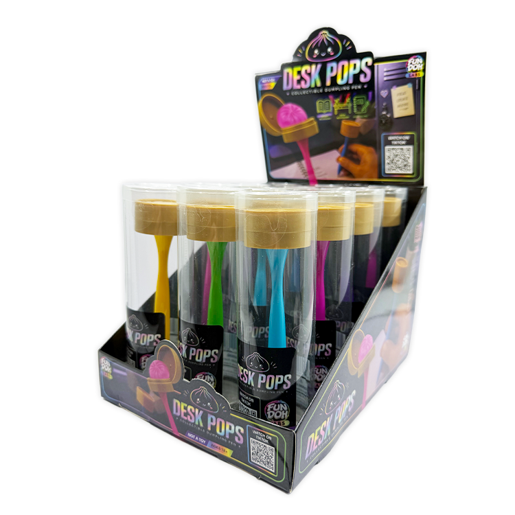 Fun Doh Squishy Dumpling Pen Desk Pop Variety - 12/Display: Wholesale Price