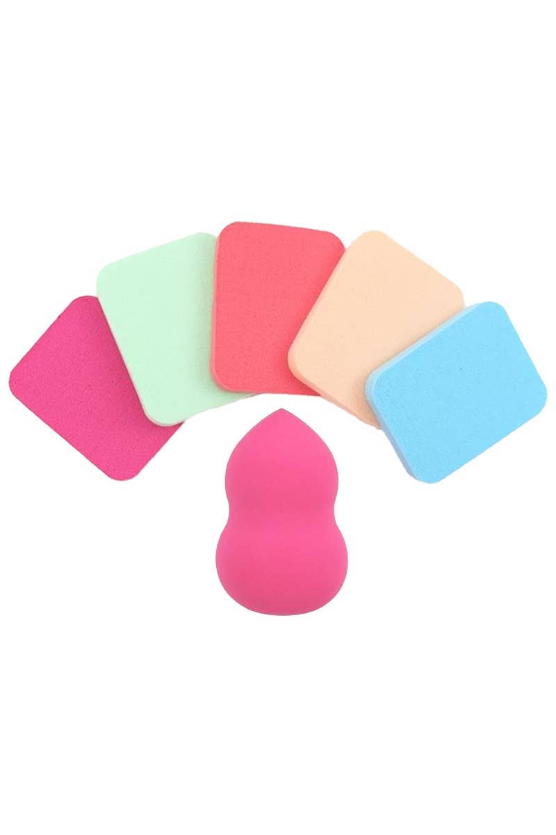Makeup Beauty Blender And Puff - 6 Pcs Set