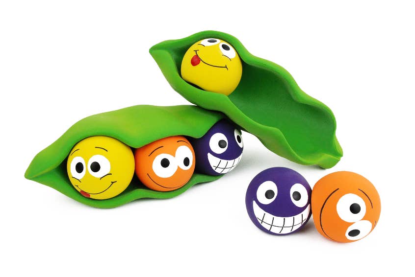 Multipet Three Peas in a Pod Latex Dog Chew Toy 7.5"