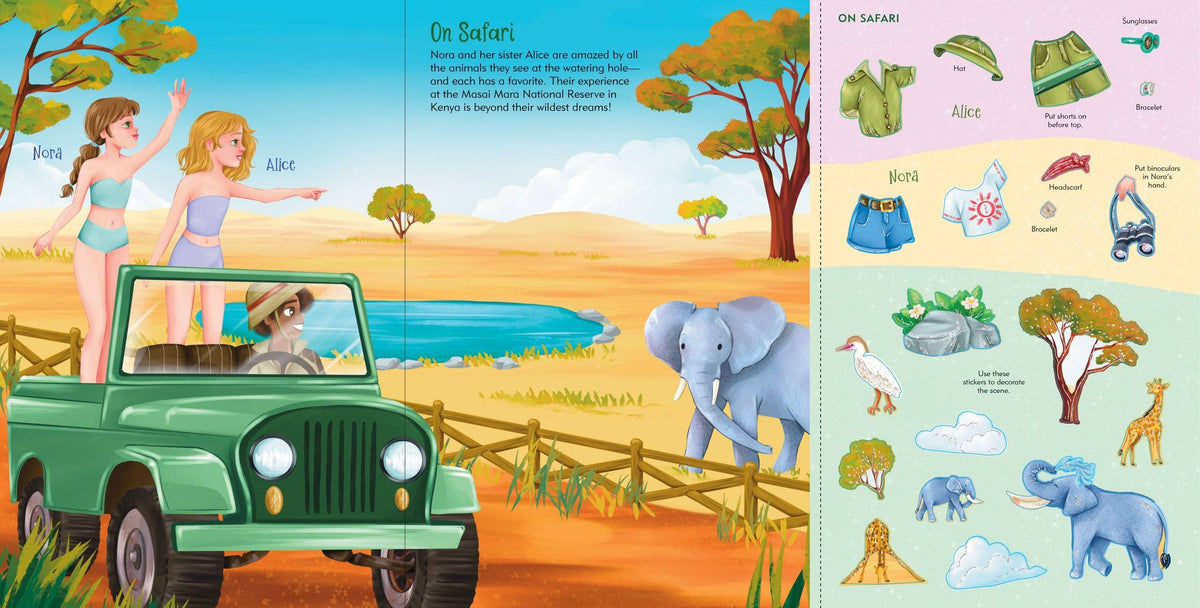 Vacation Sticker Doll Dress-Up Book