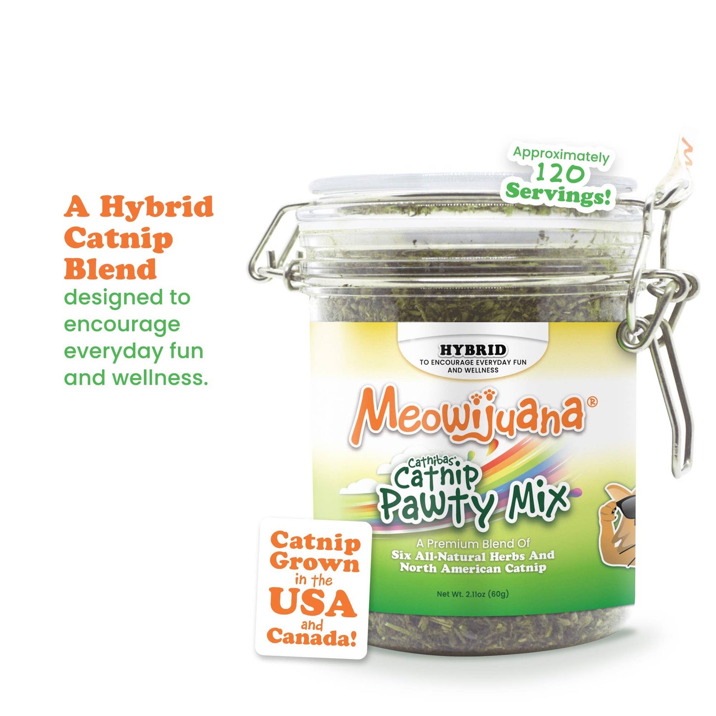 Meowijuana Jar of Pawty Mix F260 (shipping cost will be sent 7/22)