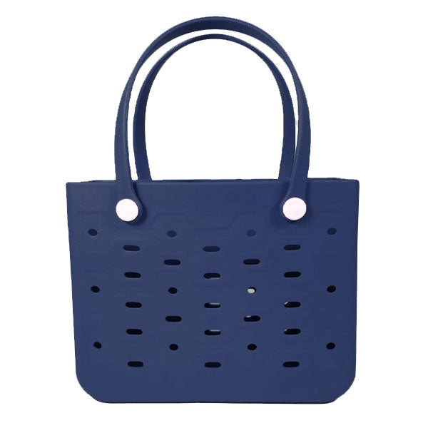 NAVY Sunzie Beach Bag Waterproof Rubber Tote Bag Multiple Colors (Copy)