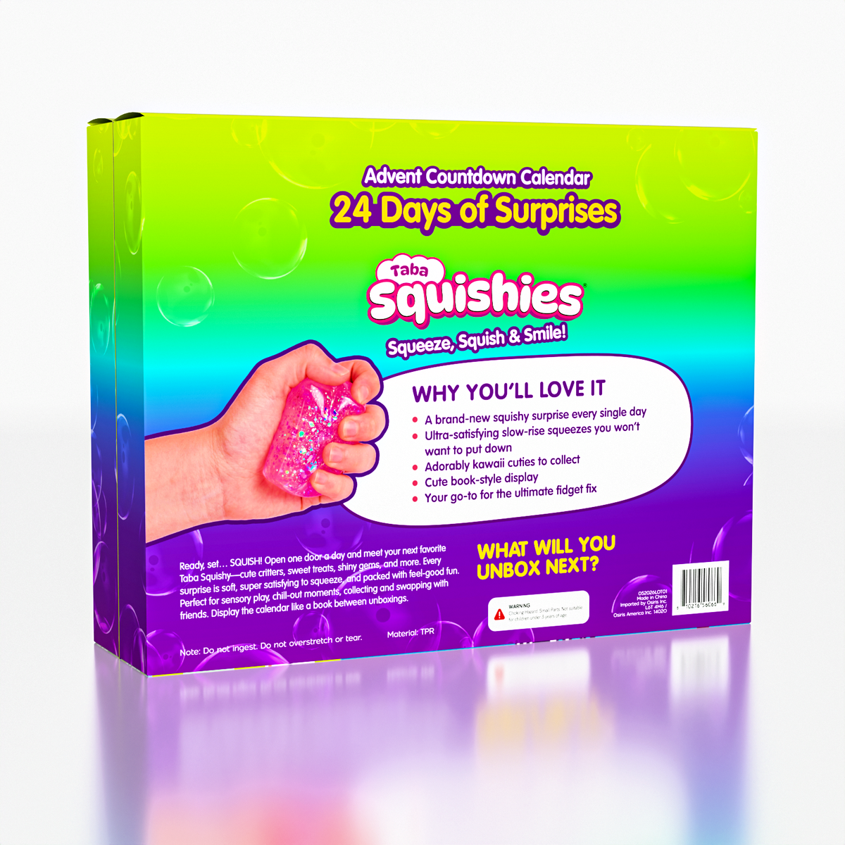 PREORDER LATE SEPTEMBER Taba Squishies® Fidget Toys 24-Day Advent Calendar (24pc)