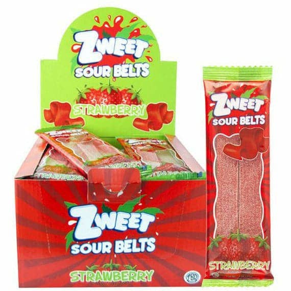 Sour Strawberry Belts | Zweet | 0.7 oz