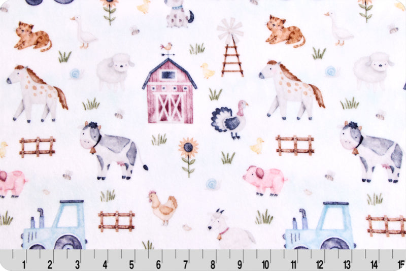 Custom Minky Blanket Sweet Farm Cloud Cuddle