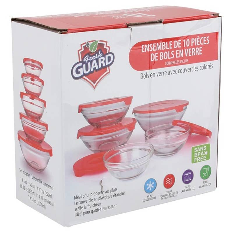 Fresh Guard Glass Container 10 pk bowl set
