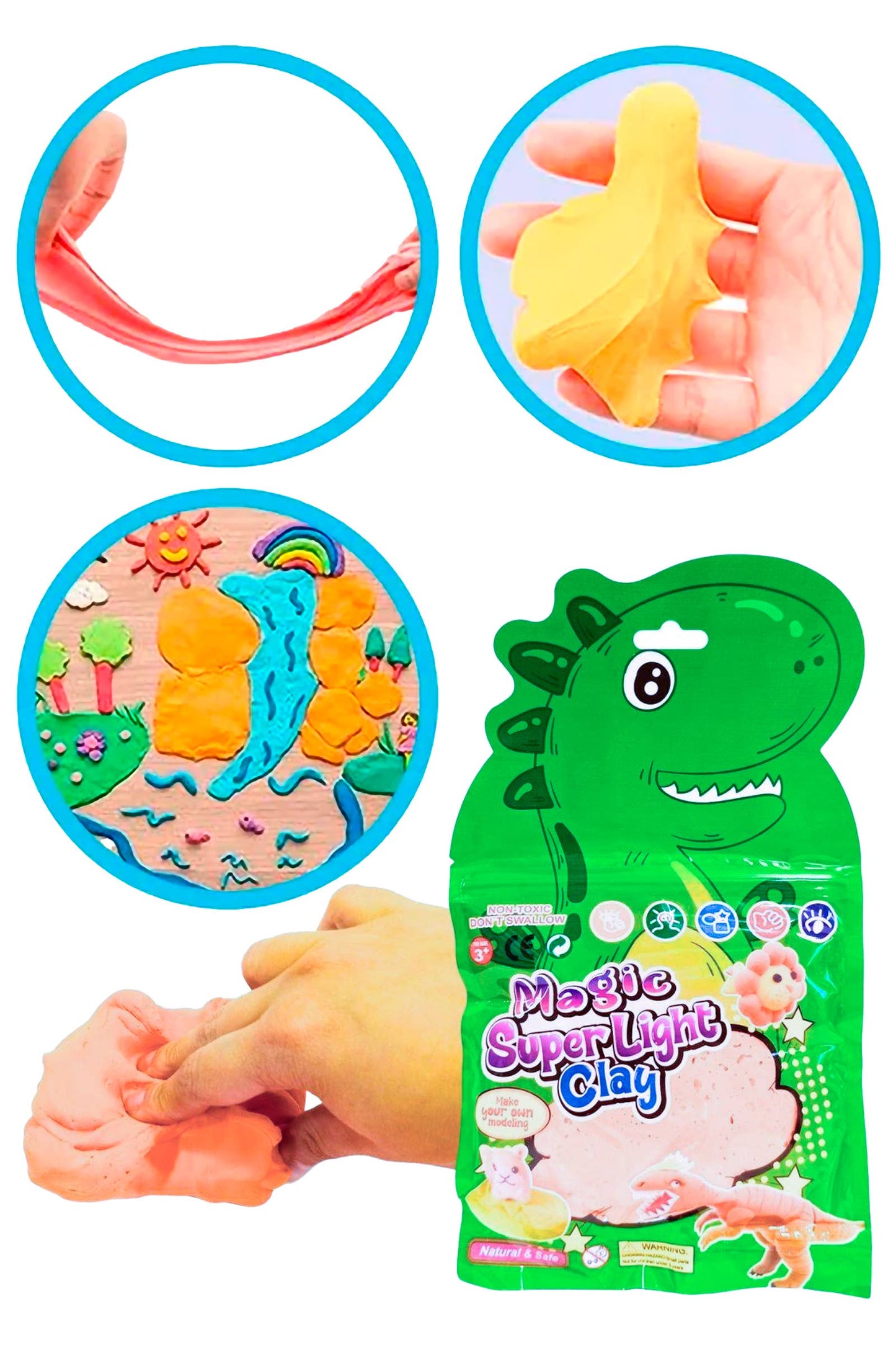 Animal Solid Color Magic Polymer Clay Packet shippers choice