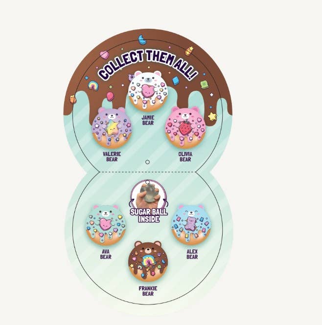 PREORDER ARRIVES EARLY OCTOBER Super Duper Sugar Squisher - Plush Sugar Bear Donuts