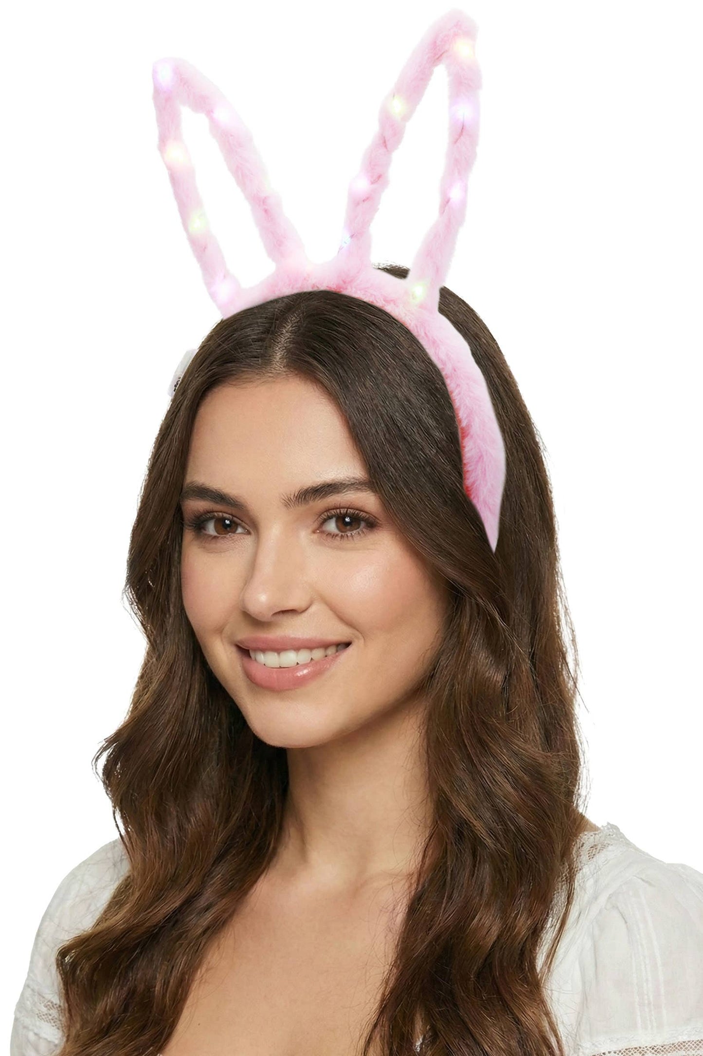 Pointy Hollow-Out Pastel Bunny Ears Fuzzy Faux Fur Hairband~COLOR SHIPPERS CHOICE