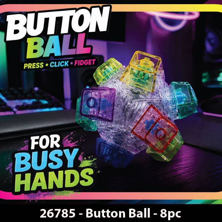 NEW ARRIVAL Sensory Fidget Button Ball MYSTERY COLOR