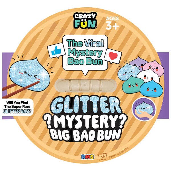 PREORDER ARRIVING LATE SEPTEMBER RMS® Crazy Fun™ 7" Bao Bun Mystery Squishy Rare Gltr