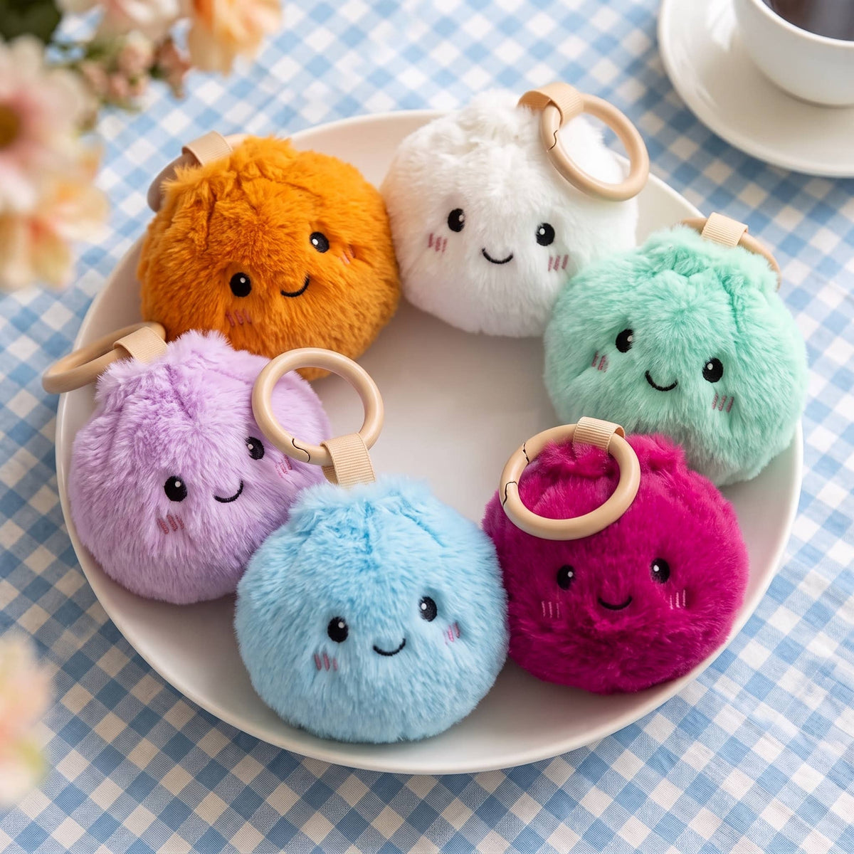 4.5-inch Plush Squishy Dumpling Keychain & Bag Charm