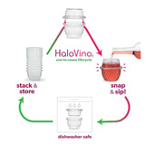 Halo Vino Shatterproof stackable wine glasses