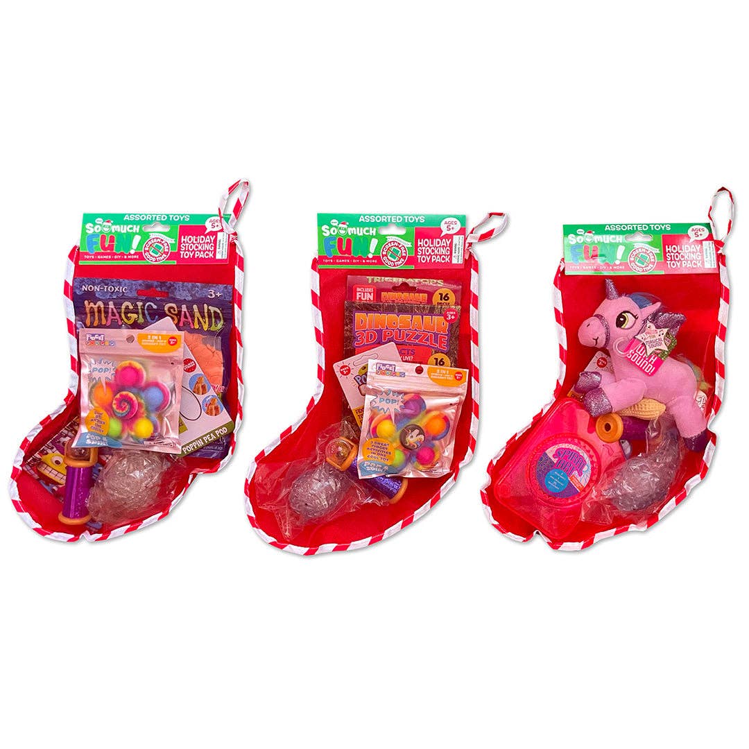 Christmas Holiday Stocking 6 Piece Toy Pack - 6/Pack: Wholesale Price