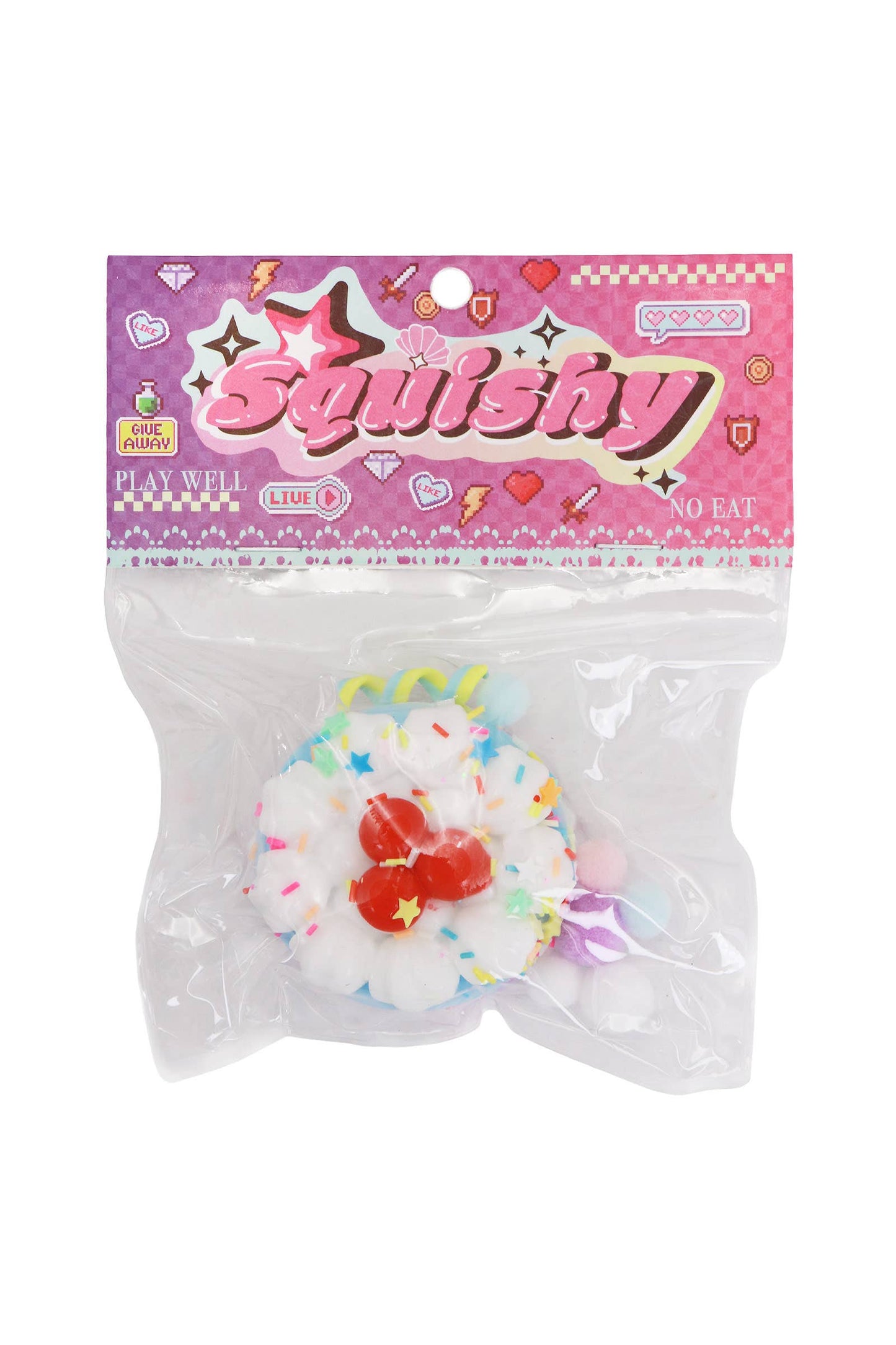 Sprinkled Strawberry Shortcake Jiggly Mochi Sticky Squishy