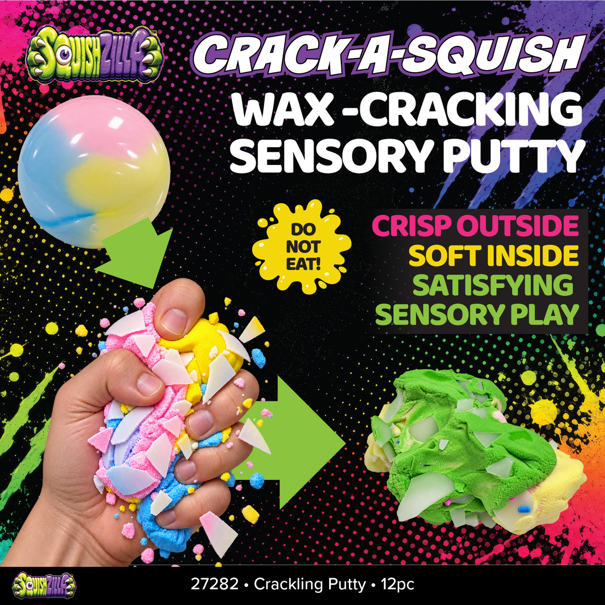 Fun Doh Wax-Cracking Sensory Colorful Putty - 12/Display: Wholesale Price