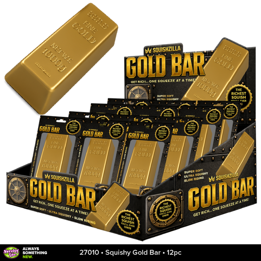 Fun Doh 5" Gold Bar Slow-Rise Squishy Toy - 12/Display: Wholesale Price