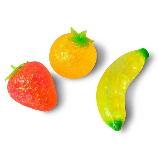 PREORDER ARRIVES MID AUGUST Scrunchems® Sugar Squish Fruits Squishy | 3-Piece Glitter