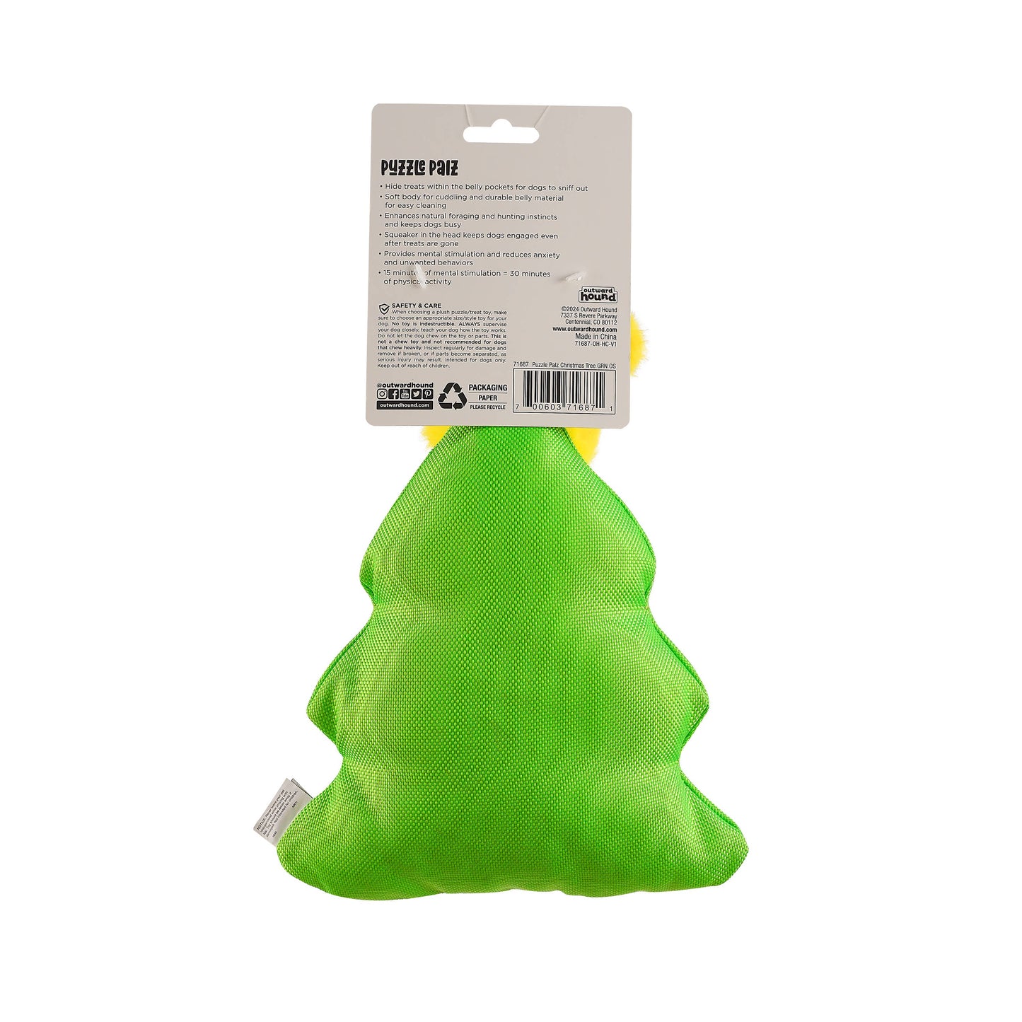 Nina Ottosson Puzzle Palz Christmas Tree Interactive Dog Toy My Minky