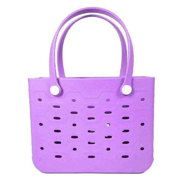 LAVENDER Sunzie Beach Bag Waterproof Rubber Tote Bag Multiple Colors