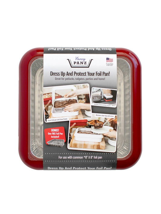 PREORDER Square Set - 8x8 Pan Frame w/ Lid & Serving Spoon - Red