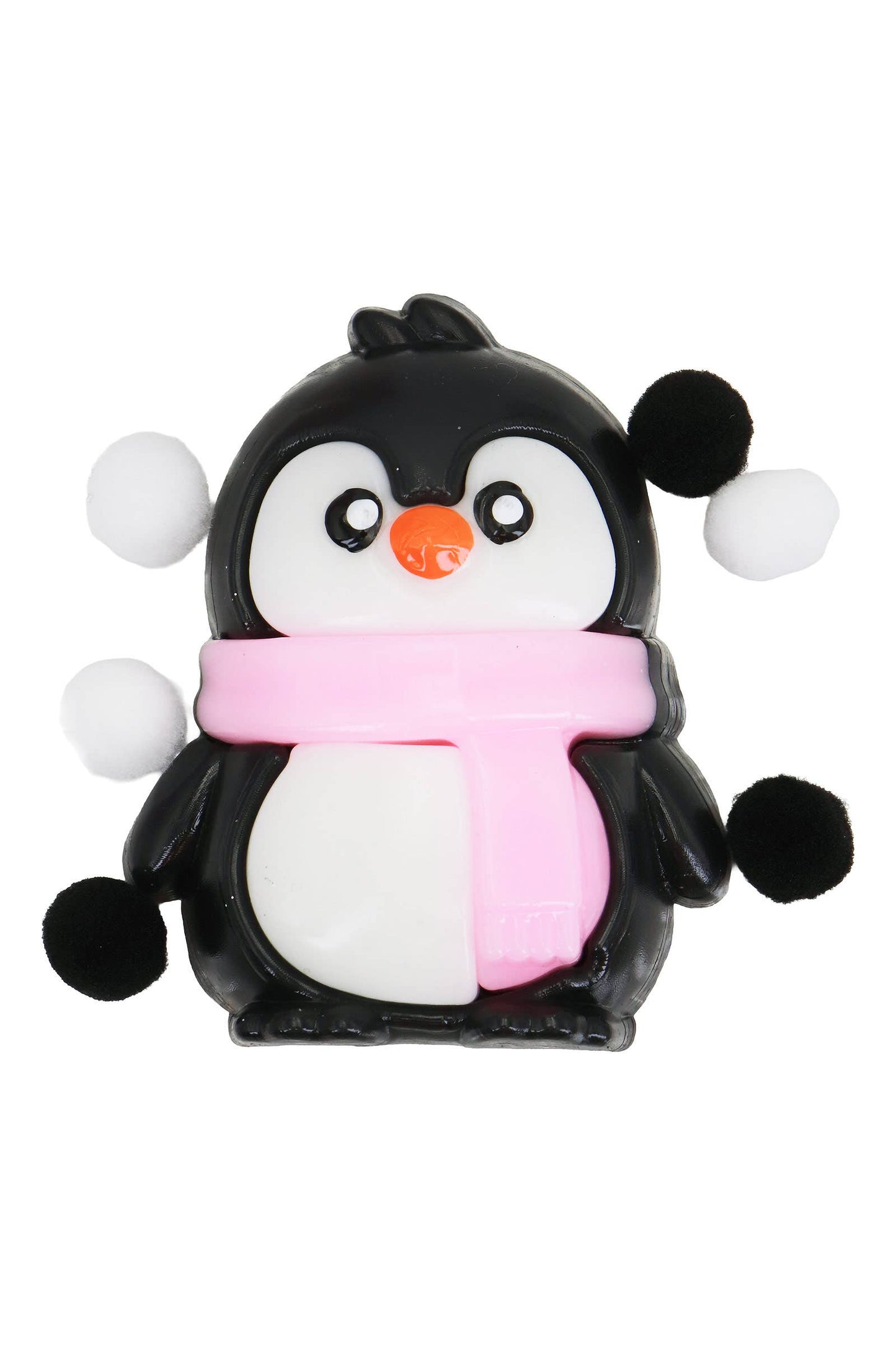 Kawaii Baby Penguin Sticky Mochi Pom Pom Squishy Bag