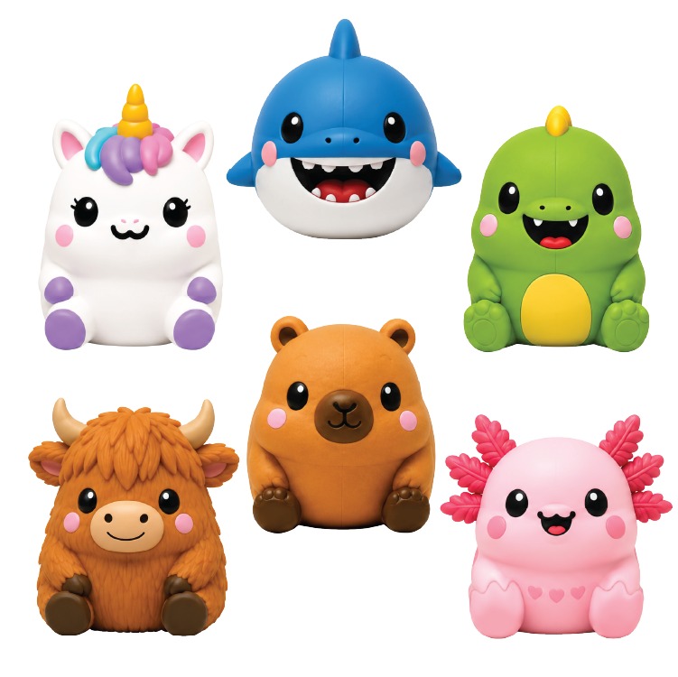Fun Doh MEGA 5" Dough Squishy Friends Sensory Toy- 8/Display: Wholesale Price