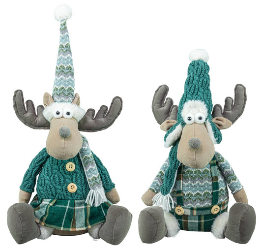 EVERGREEN MOOSE SITTER set of 2