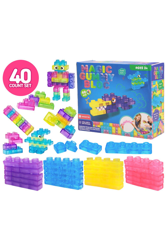 LAST ONE!! 40-Count Colorful Gummy Squishy Sensory Building Block