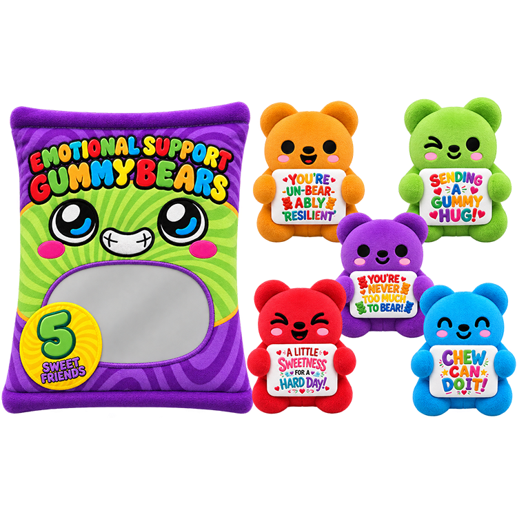 Snack Pack Pals Emotional Support Snack Plush Set | PREORDER