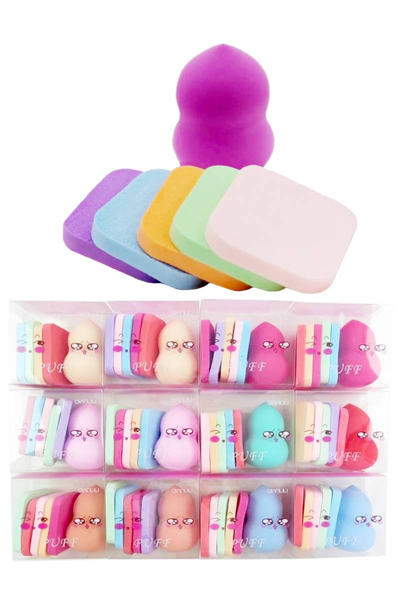 Makeup Beauty Blender And Puff - 6 Pcs Set