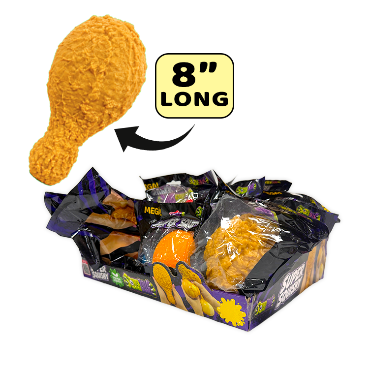 Fun Doh MEGA 8" Food Squishies Sensory Toy - 12/Display: Wholesale Price