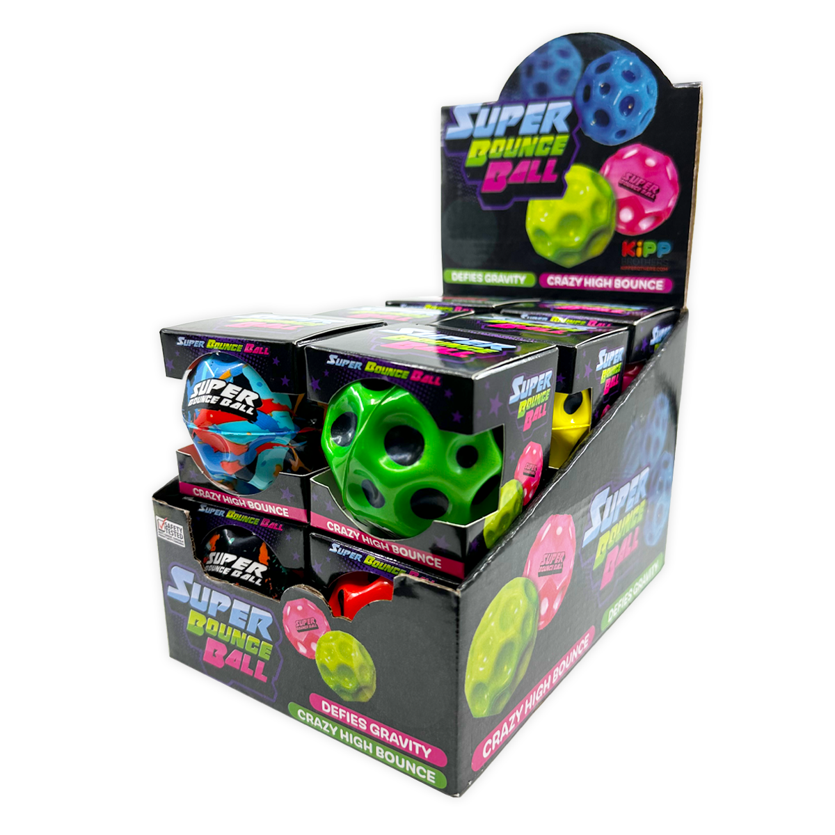 So Much Fun! Super Bounce Ball Boxed Assortment - 12/Display: Wholesale Price