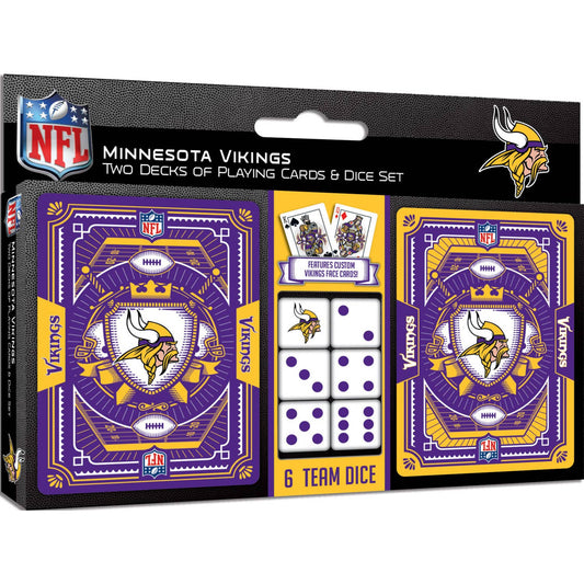 ready to ship Minnesota Vikings - 2-Pack Playing Cards & Dice Set