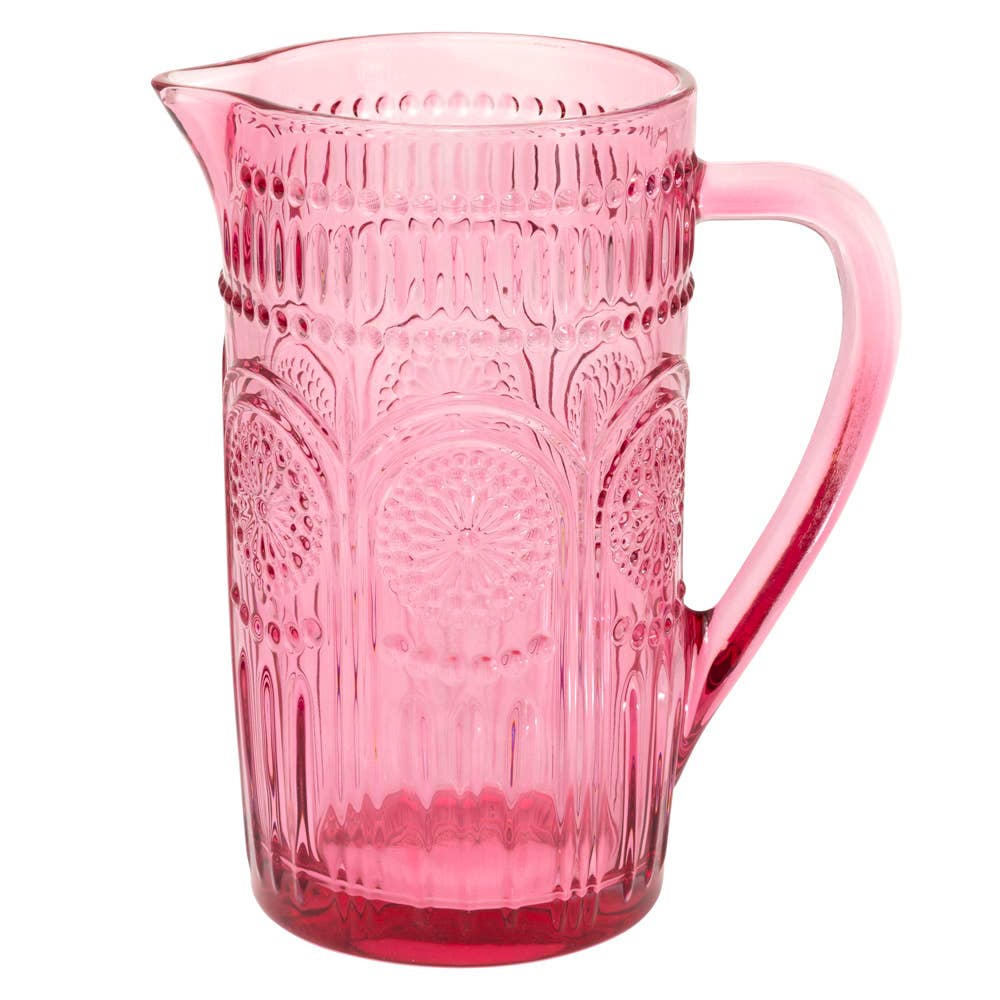 7.75" Pink Codi Glass Pitcher