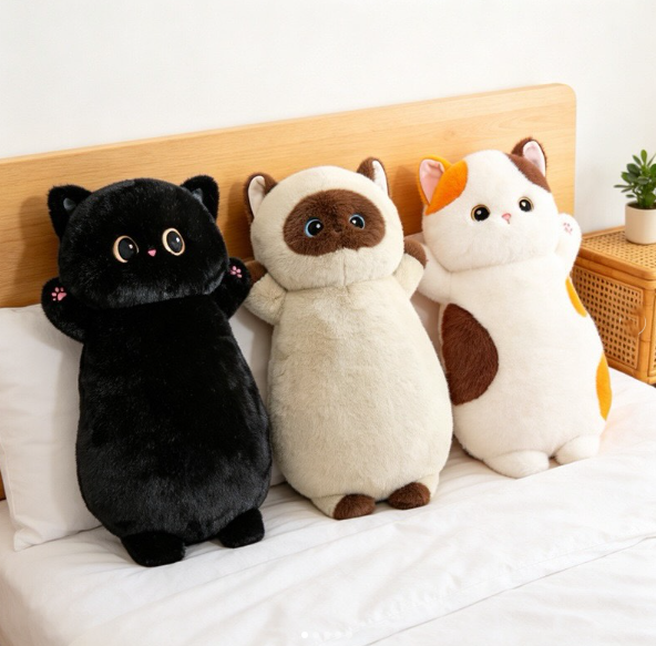 27.6 inch Long Animal Plush Toy Cat Body Pillow