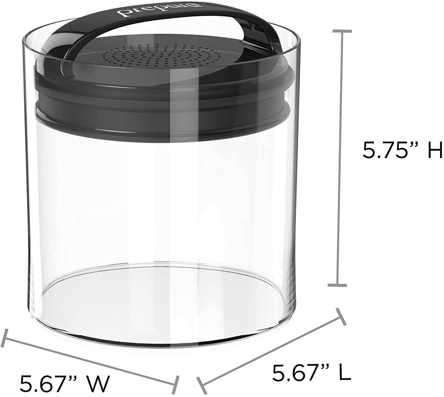EVAK Fresh Saver Food Storage Short - Black Handle