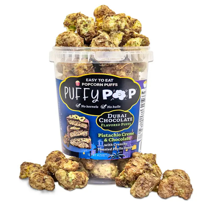 Crack Corn / Puffy Pop -Dubai Chocolate (4 oz) 
