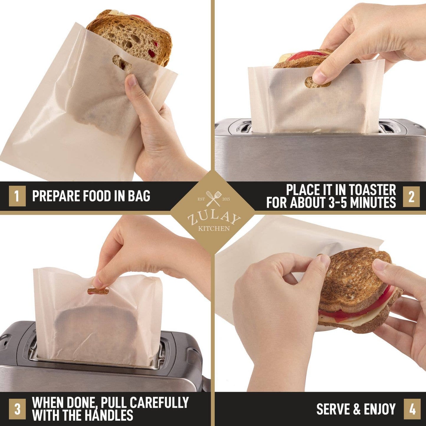 Reusable Toaster Bags - 6 Pack F151