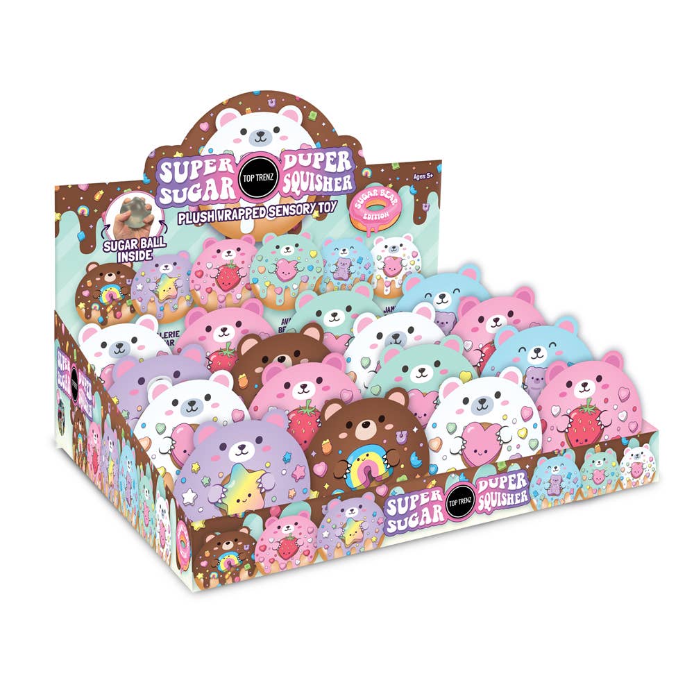 PREORDER ARRIVES EARLY OCTOBER Super Duper Sugar Squisher - Plush Sugar Bear Donuts