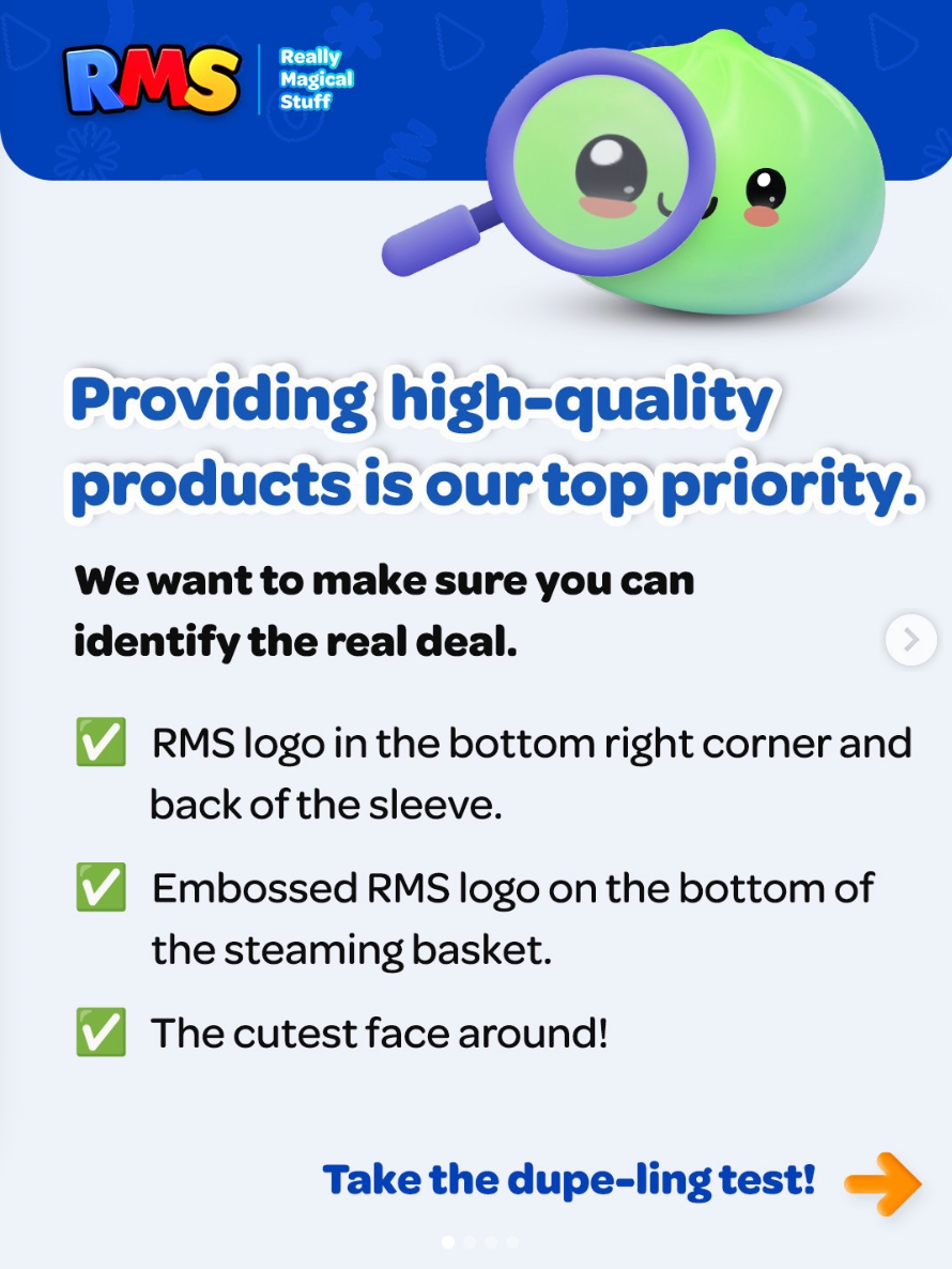 PREORDER ARRIVING LATE SEPTEMBER RMS® Crazy Fun™ 7" Bao Bun Mystery Squishy Rare Gltr