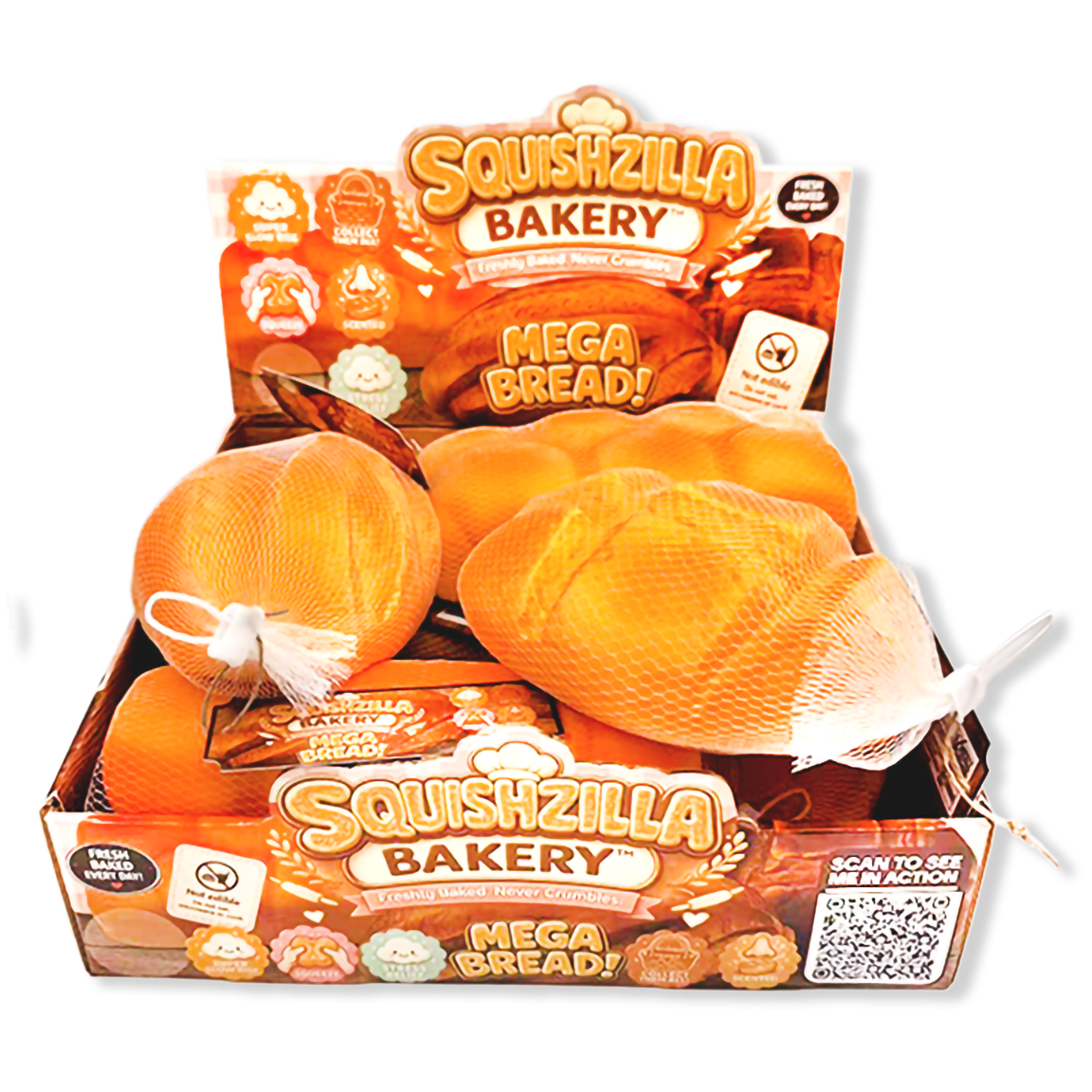 Fun Doh MEGA 7" Bread Slow Rise Squishy Bakery - 6/Display: Wholesale Price
