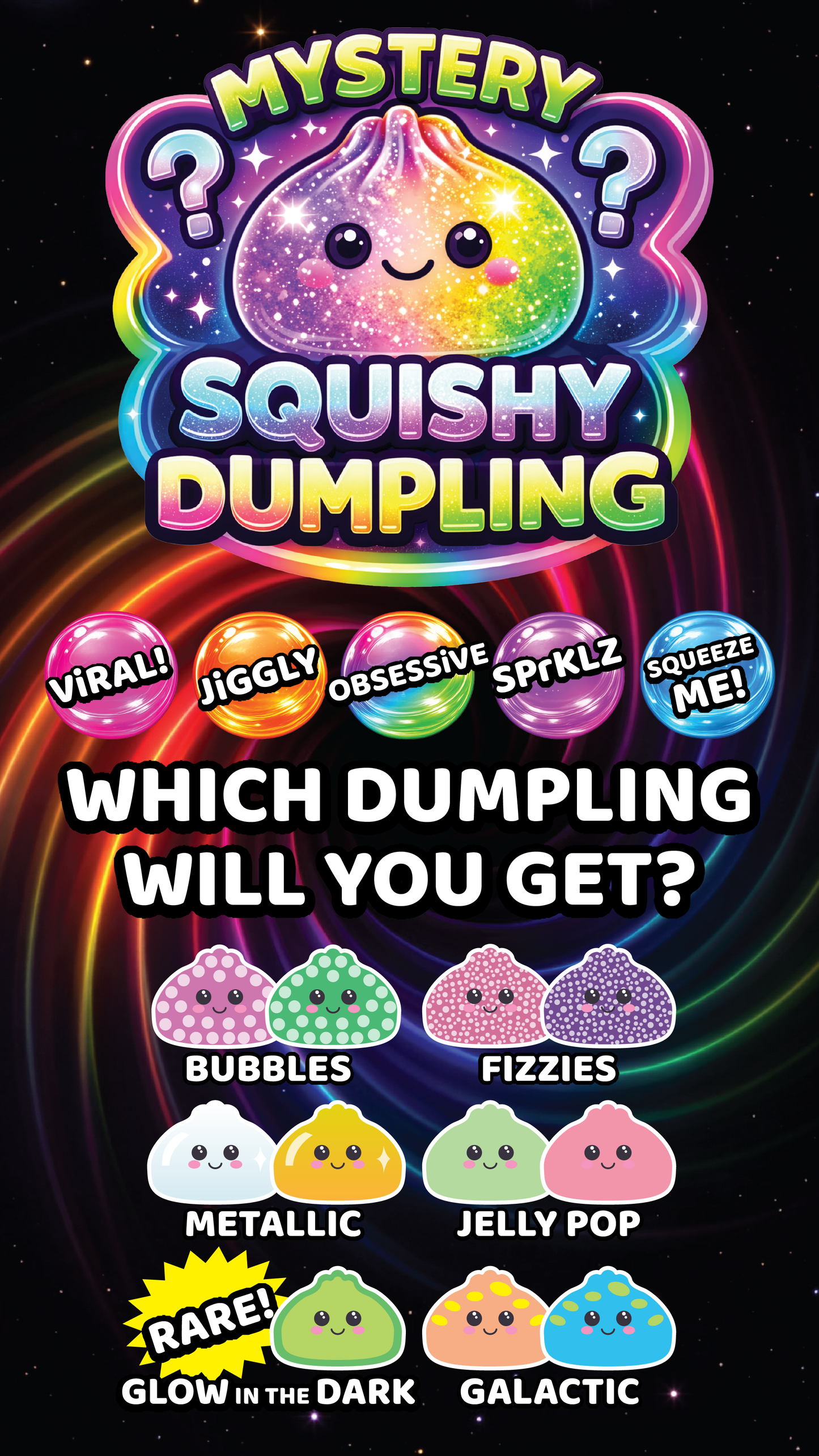 New Arrival!!  Fun Doh Mystery Dumpling Squishies |