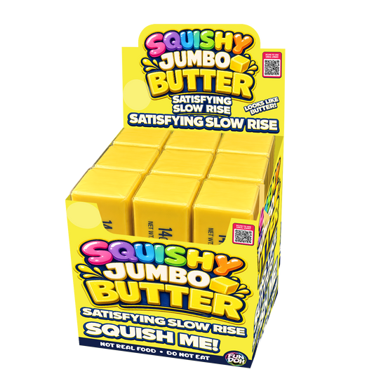 NEW ARRIVAL Fun Doh 10" JUMBO Butter Squish Slow Rise Toy-