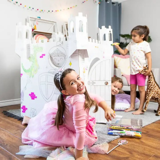 🏰🚀 GIANT COLOR-YOUR-OWN CARDBOARD PLAYHOUSES! LOCAL PICKUP ONLY